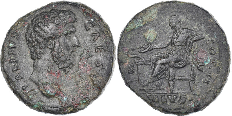 Lucius Aelius, Sestertius, 137, Rome, Bronze, EF(40-45), RIC:2677
Bare head of ...