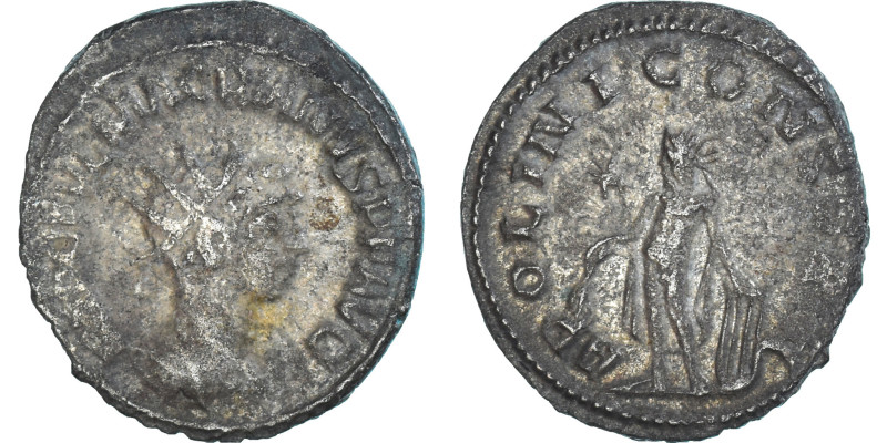 Coin, Macrianus, Antoninianus, 260-261, Samosata, EF(40-45), Billon
Bust of Mac...