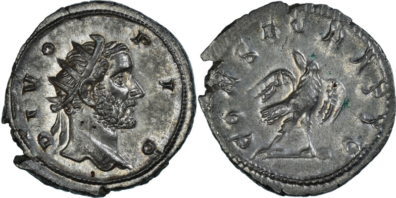 Coin, Divus Antoninus Pius, Antoninianus, mid 251, Rome, AU(55-58), Silver
Radi...