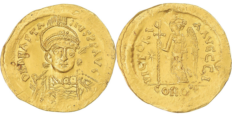 Coin, Anastasius I, Solidus, 498-518, Constantinople, EF(40-45), Gold, Sear:5
P...