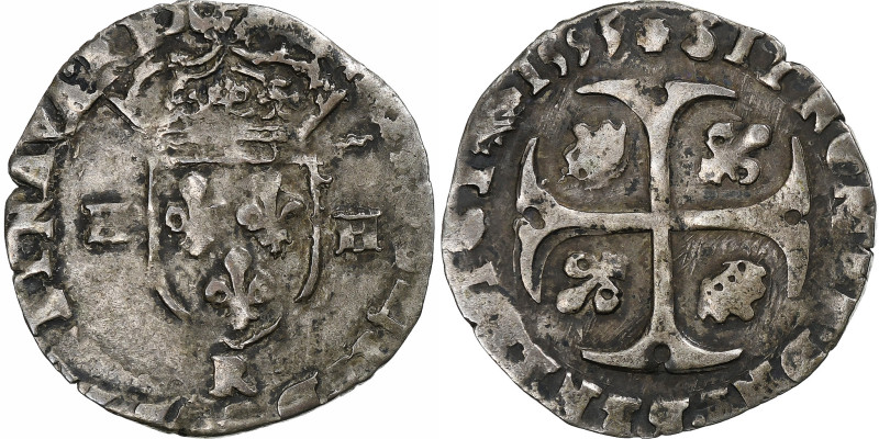 France, Henri IV, Douzain, 1595, Villeneuve-lès-Avignon, Billon, VF(30-35)


...