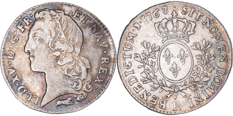 Coin, France, Louis XV, 1/5 Écu au bandeau, 1767/6, Orléans, EF(40-45)
Head on ...