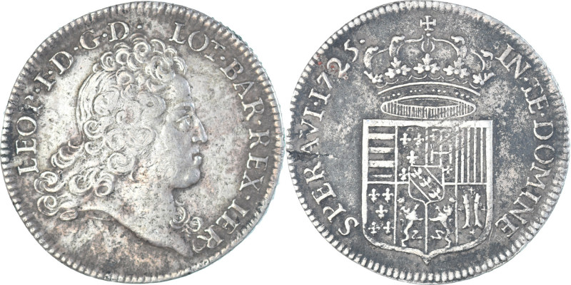 Coin, France, duché de Lorraine, Leopold I, Écu dit "d'Aubonne", 1725, Nancy

...