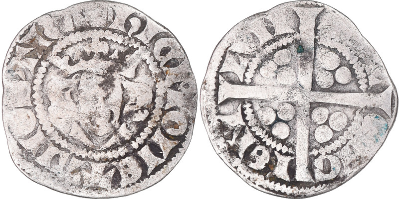 Coin, France, Évêché de Toul, Thomas de Bourlémont, Esterlin, ca. 1321-1328
Cro...