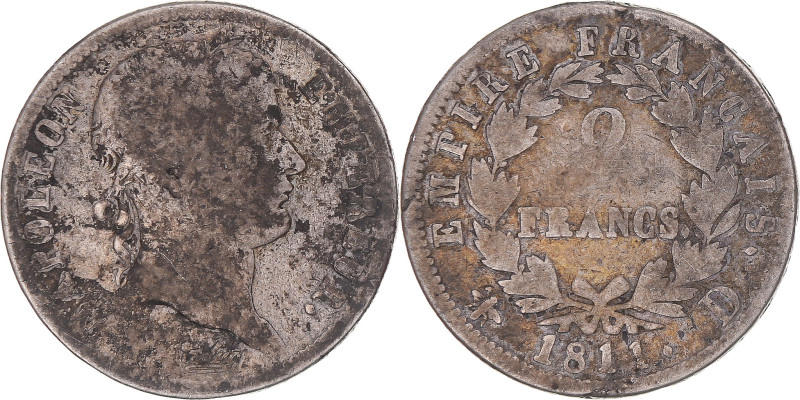 Coin, France, Napoléon I, 2 Francs, 1811, Lyon, F(12-15), Silver, KM:693.5
Napo...