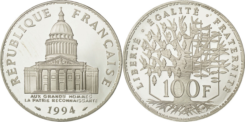 France, 100 Francs, Panthéon, 1994, Paris, Proof, Silver, MS(65-70)
The French ...