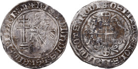 Greece, Raymond Berenger, Gigliato, 1365-1374, Rhodes, Silver, VF(30-35)