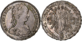 Hungary, Maria Theresia, Thaler, 1742, Kremnica, Silver, AU(55-58), KM:328