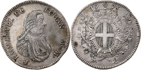 Malta, Emmanuel de Rohan, 2 Scudi, 1796, Silver, AU(55-58), KM:343