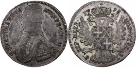 Malta, Ferdinand Hompesch, 30 Tari, 1798, Silver, EF(40-45), KM:345.4