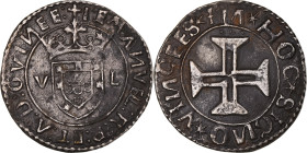 Coin, Portugal, Manuel I, Tostao, Lisbon, VL, EF(40-45), Silver