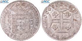 Coin, Portugal, João VI, Cruzado novo, 1816, Lisbon, NGC, MS63, MS(63), Silver