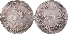 Coin, INDIA-PORTUGUESE, Maria II, Rupia, 1847, Goa, EF(40-45), Silver, KM:273