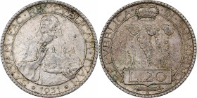 San Marino, 20 Lire, 1931, Rome, Silver, EF(40-45), KM:11