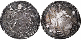 Papal States, Pius VI, Scudo, 1780 - Anno VI, Rome, Silver, VF(30-35), KM:1216.2