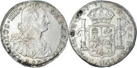 Coin, Spain, Charles IV, 8 Reales, 1807, Lima, JP, AU(50-53), Silver, KM:97