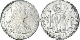 Coin, Spain, Charles IV, 8 Reales, 1808, Mexico, TH, AU(50-53), Silver, KM:109