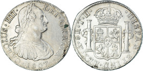 Coin, Spain, Charles IV, 8 Reales, 1807, Mexico, TH, AU(55-58), Silver, KM:109