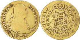 Coin, Spain, Charles IV, Escudo, 1792, Madrid, VF(20-25), Gold, KM:434