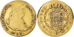 Coin, Spain, Charles IV, Escudo, 1799, Madrid, VF(30-35), Gold, KM:434