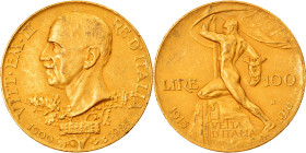 Italy, Vittorio Emanuele III, 100 Lire, 1925, Rome, Gold, AU(50-53), KM:66