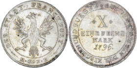 Coin, German States, FRANKFURT AM MAIN, Thaler, 1796, Frankfurt, EF(40-45)