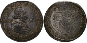 County of Tyrol, Leopold V, Thaler, 1624, Hall, Silver, AU(50-53)