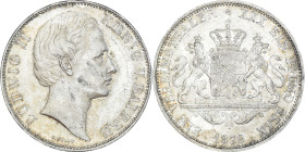 Coin, German States, BAVARIA, Ludwig II, Thaler, 1870, Munich, MS(60-62)