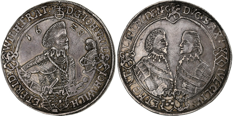 Duchy of Saxe-Altenburg, Johann Philipp, Thaler, 1628, Saalfeld, Silver
Portrai...