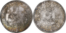 Electorate of Saxony, Johann Georg I, Thaler, 1615, Dresden, Silver, AU(55-58)