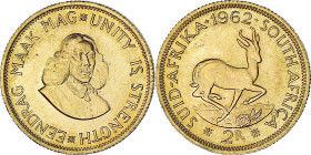 Coin, South Africa, 2 Rand, 1962, Pretoria, MS(63), Gold, KM:64