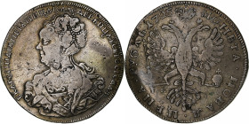Russia, Catherine I, Rouble, 1725, Saint-Petersburg, Silver, VF(30-35), KM:169