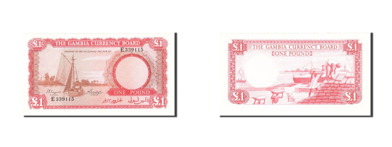 Banknote, Gambia, 1 Pound, 1965, Undated, KM:2a, UNC(65-70)
Issued note., Sailb...