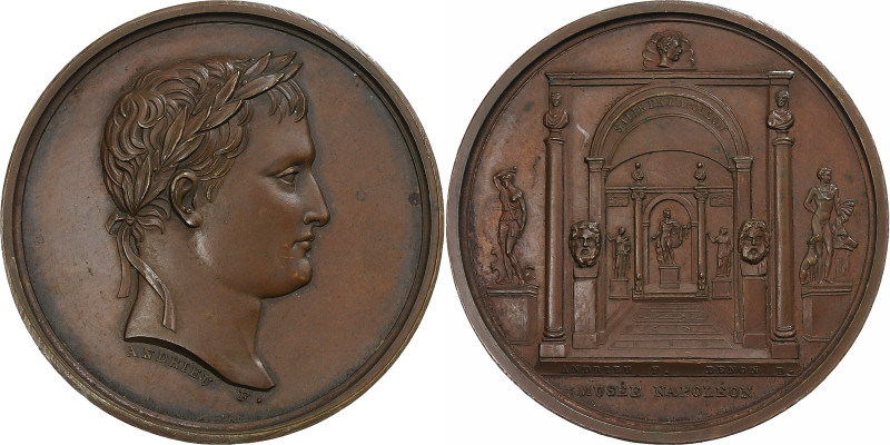 France, Medal, Napoleon I, Musée Napoléon, Undated (1804), Copper, Andrieu/Denon...