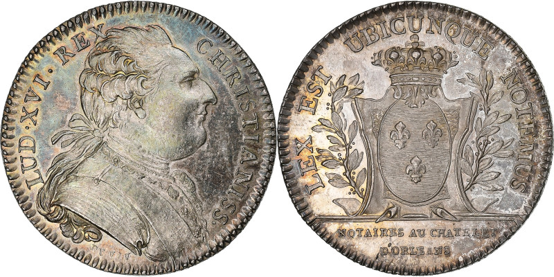 France, Token, Louis XVI, Notaires Royaux, Notaires d'Orléans, n.d., Silver
Clo...