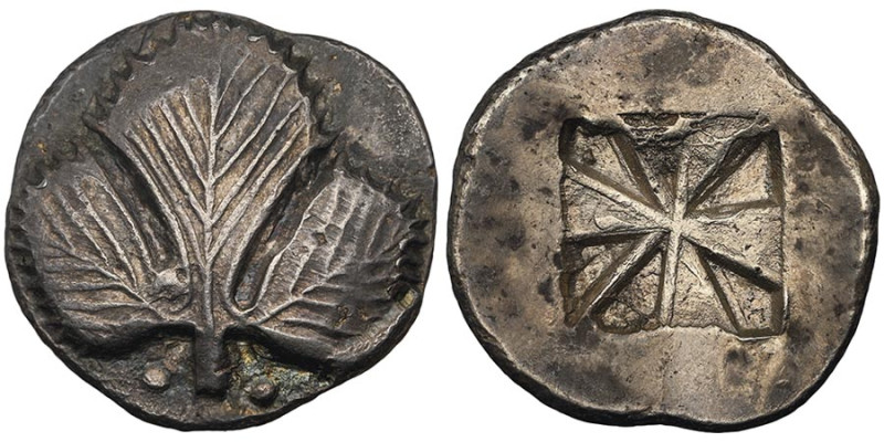 Selinus
Didrachme, 540-515 avant J.C., AR 9.18 g. Ref : HGC 2, 1208 Selinus Hoar...