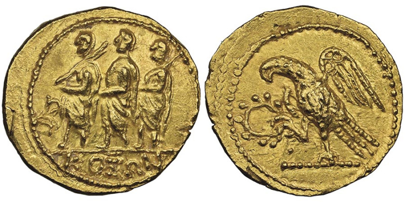 Dacie, Coson
Statère, Sarmizegetusa, 44-30 avant J.C., AU 8.49 g.
Avers : Consul...
