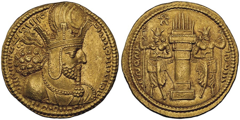Empire Sassanide
Shahpur I 240-272 après J.C.
Dinar, Ctesiphon?, 260-272, AU 7.4...