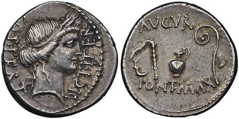 Guerres Civiles
Julius Caesar, 44 avant J.C.
Denarius, atelier militaire (Utica?...