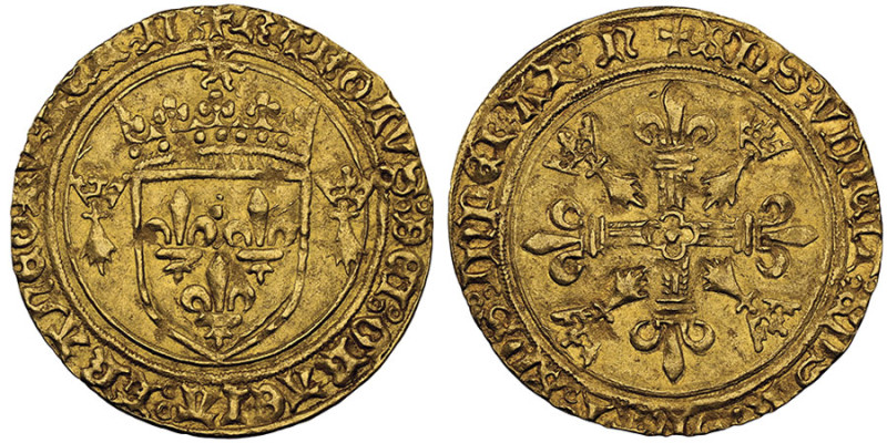 Charles VIII 1483-1498
Écu d'or de Bretagne, Nantes, AU 3.52 g. Ref : G. 113 (R...