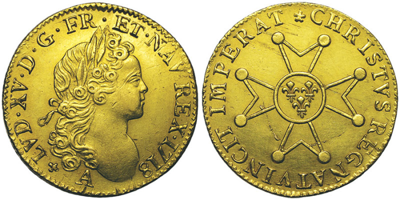 Louis XV 1715–1774
Louis d'or à la croix du "Chevalier", appelé autrefois à "la ...