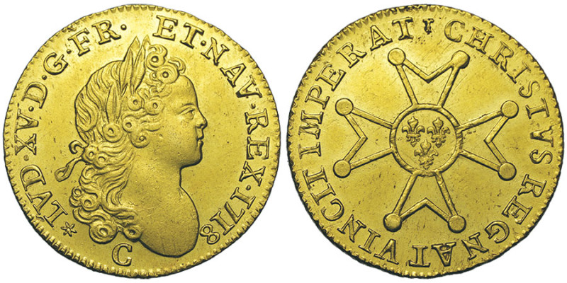 Louis XV 1715–1774
Louis d'or à la croix du "chevalier", appelé autrefois à "la ...