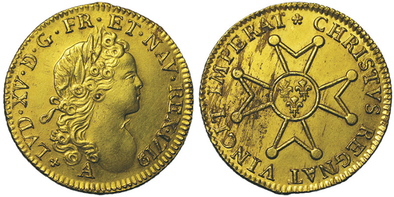 Louis XV 1715–1774
Louis d'or à la croix du "chevalier", appelé autrefois à "la ...