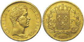 40 Francs, Paris, 1829 A, AU 12.88 g. Ref : G.1105, Fr. 547
Conservation : Superbe