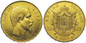 Second Empire 1852-1870
50 Francs, Paris, 1857 A, AU 16,12 g.
Ref : G.1111, Fr. 571
Conservation : Superbe