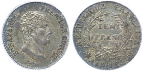 Premier Consul 1799-1804
Demi-franc, An 12 MA, AG 2.5 g. 
Ref : G.394
Grading : PCGS AU 58. Rare. Seulement 26.052 exemplaires gradés. Top Pop: Le plu...