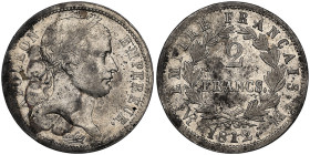 Premier Empire 1804-1814, 2 Francs, 1812 MA, AG 9.79 g. 
Ref : G.501
Grading : NGC AU DETAILS. Rare, 16.315 exemplaires frappés
Conservation : taches ...