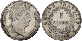 Premier Empire 1804-1814, 5 Francs, 1812 MA, AG 24.94 g. 
Ref : G.583
Grading : NGC MS 61. Rare
Conservation : Superbe