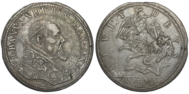 Urbanus VIII 1623-1644
Piastre, Rome, AN XV, AG 32.03 g.
Ref : MIR 1694/3 (R2), ...