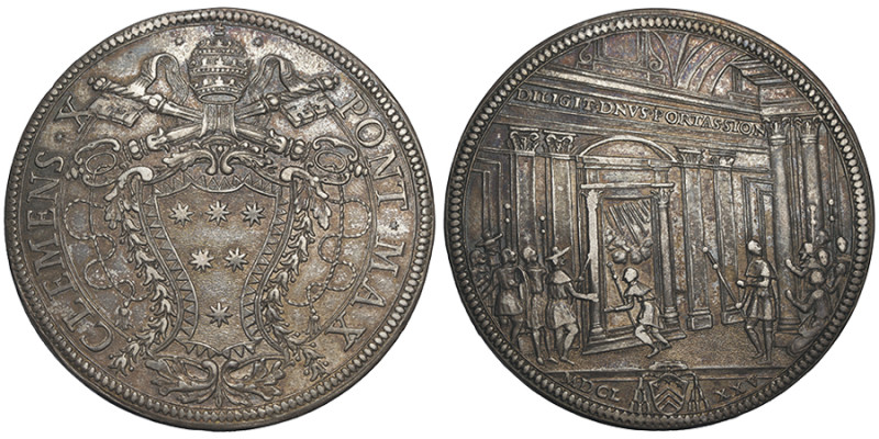 Clemens X 1670-1676
Piastre del Giubileo, Rome, MDCLXXV, AG 31.85 g.
Ref : MIR 1...